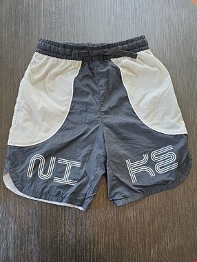 Boys Nike Black And Gray with Gray Mesh Lining Athletic Shorts